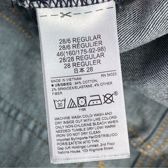 GAP Jeans Women's 28 Blue Cropped Skinny Mid-Rise Dark Denim Stretch Pockets - Picture 6 of 11